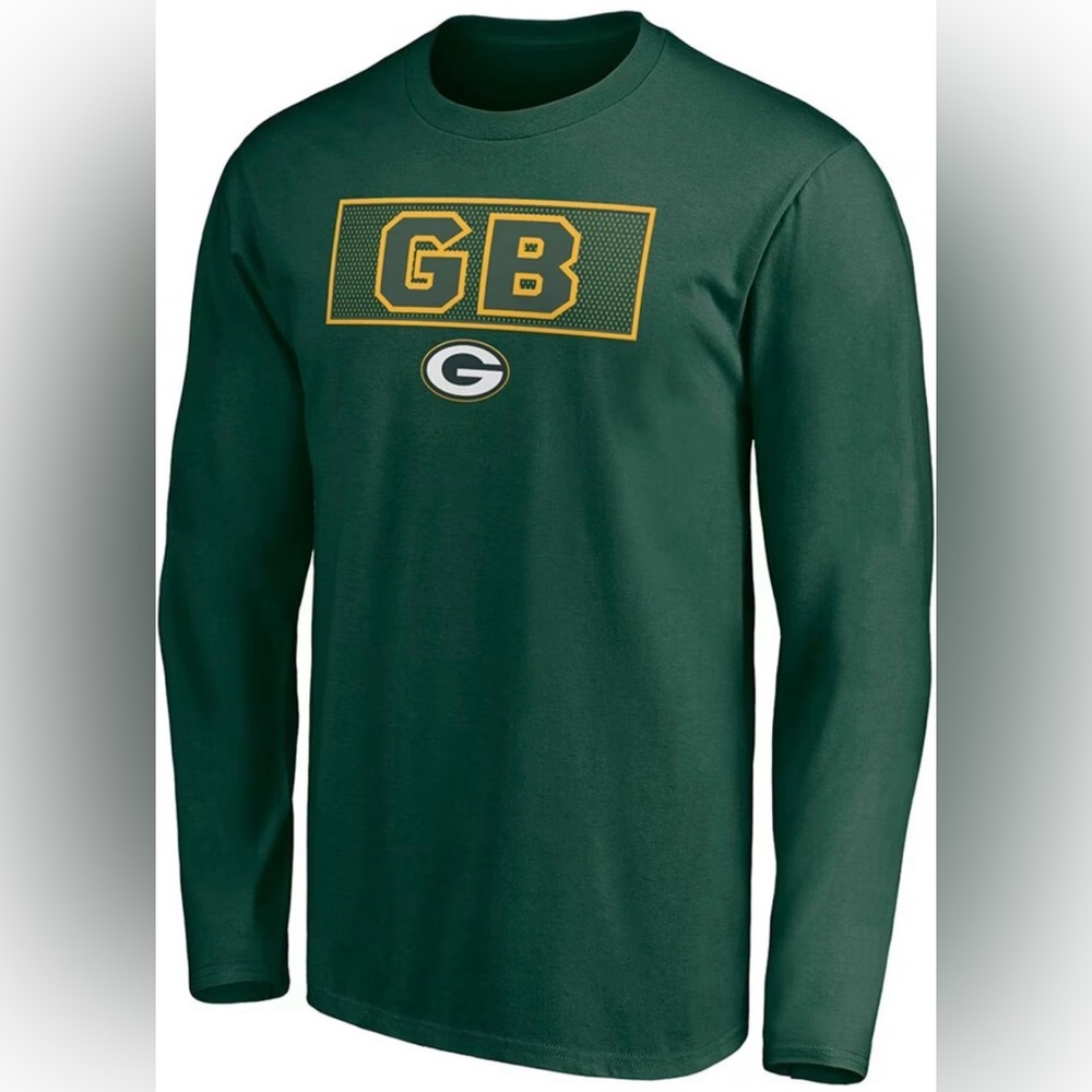 NWT 3XL Men’s GREEN BAY‎ PACKERS GREEN CITY ABBREVIATION LONG SLEEVE T SHIRT